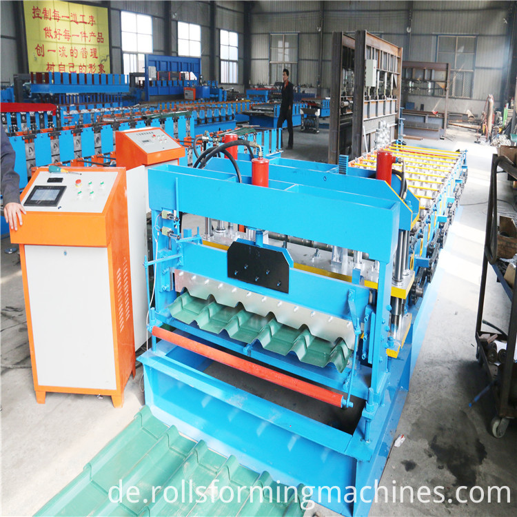 Populäre Stahlfliesen-Rolle, die Maschine bildet Popular Steel Tile Roll Forming Machine